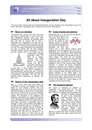 Vorschaugrafik 1 für das  Arbeitsblatt All about Inauguration Day von Lehrermaterial.de.