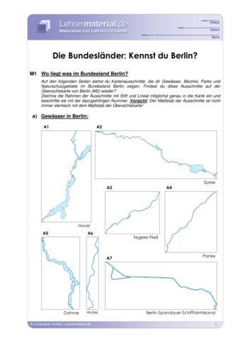 Vorschaugrafik 1 für das  Arbeitsblatt Die Bundesländer: Kennst du Berlin? von Lehrermaterial.de.