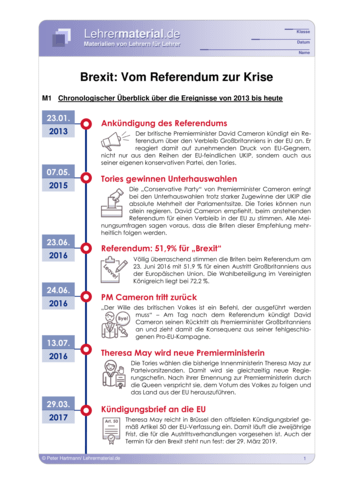 Vorschaugrafik 1 für das  Arbeitsblatt Brexit: Vom Referendum zur Krise von Lehrermaterial.de.