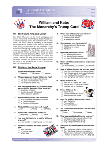 Vorschaugrafik 1 für das  Arbeitsblatt William and Kate: The Monarchy’s Trump Card von Lehrermaterial.de.